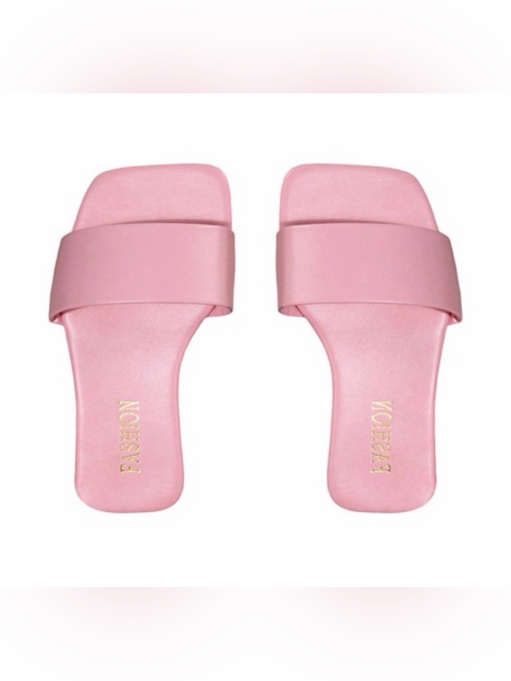 Minimalist Pink Slide Sandals for Women - Sleek Slip-On Comfort